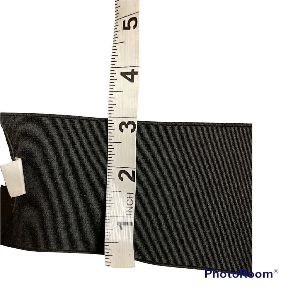 Vintage 1980s Broad Elasticated belt with Patent Buckle